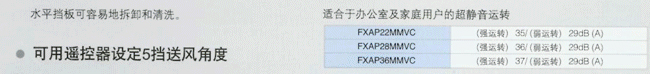 大金挂壁式室内机5档送风