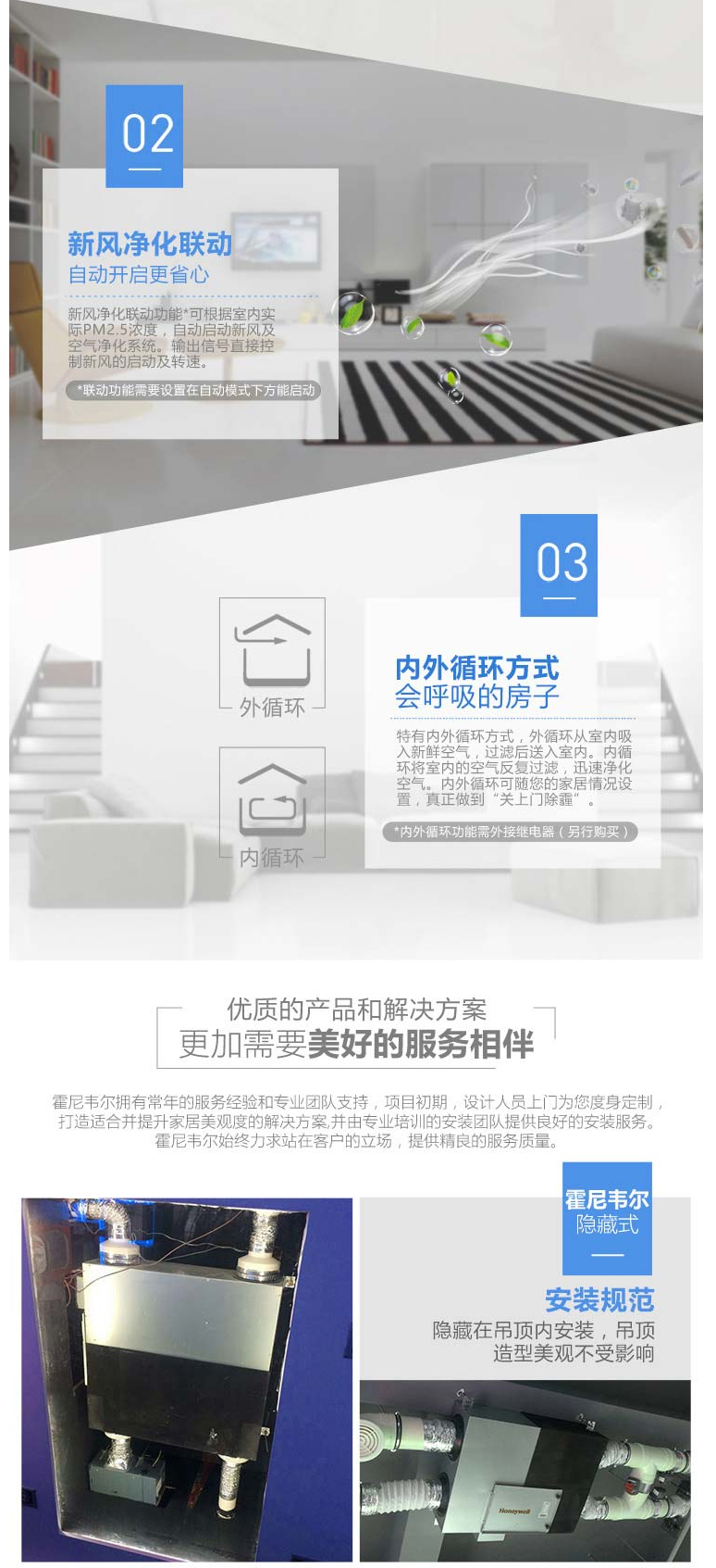 霍尼韦尔新风系统家用全屋全热交换器 ER150S1NPOBSP~ER800S1N智能控制