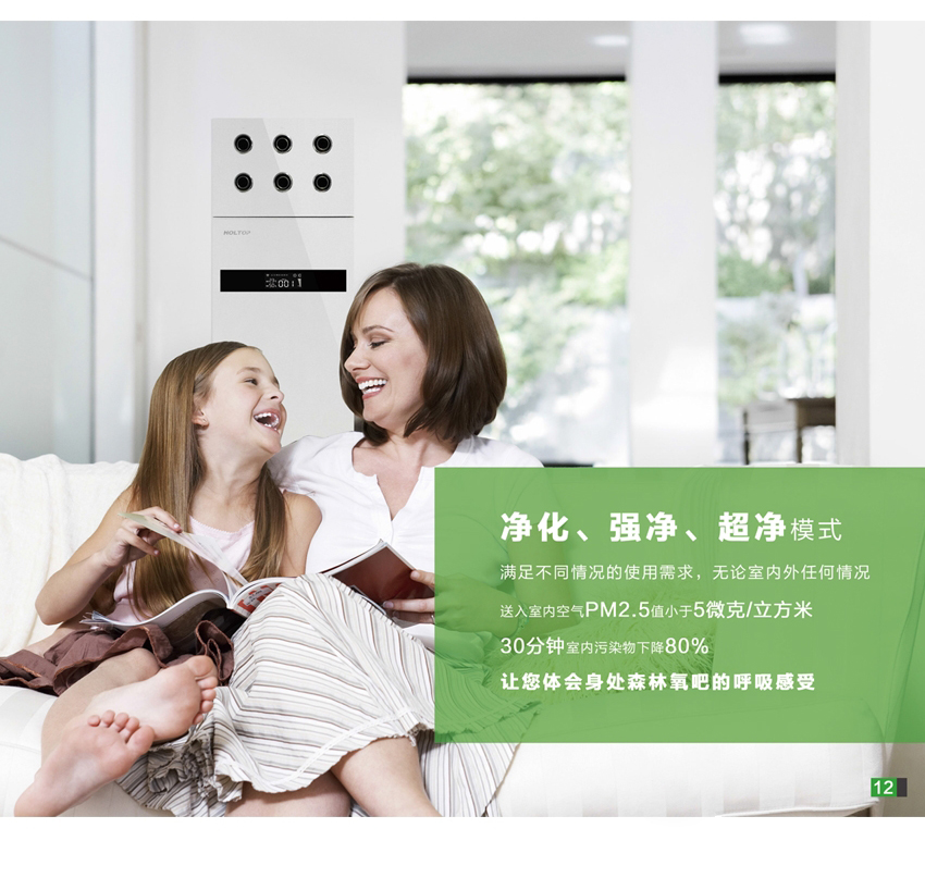 环都拓普立柜式无管道新风净化器ERVQ-L300/600-1A1_ERVQ-L300/600-1B1三种净化模式