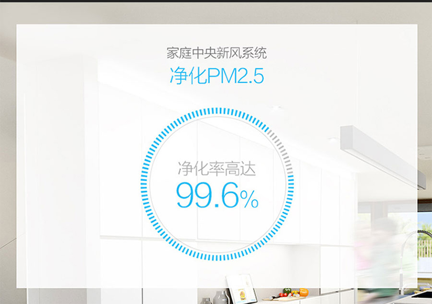 霍尼韦尔新风单向净化新风一体机EV180D1AA~EV2000D1AA净化率99.6%